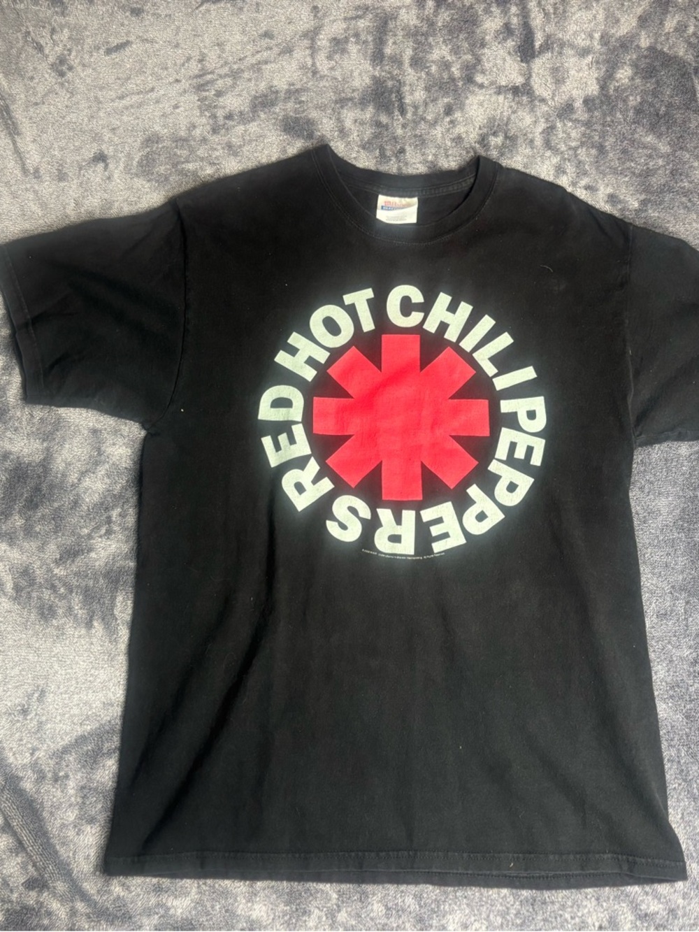 Vintage 2006 Hanes Black Red Hot Chill Peppers logo t shirt